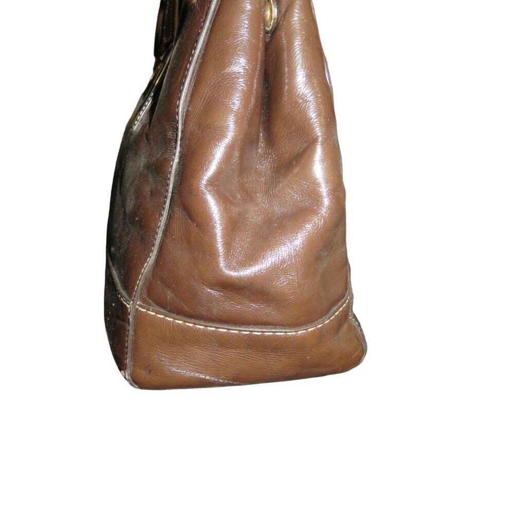 COACH 2007 Vintage 11789 Madeline Brown Patent Leather Double Handle Satchel - Picture 3 of 12
